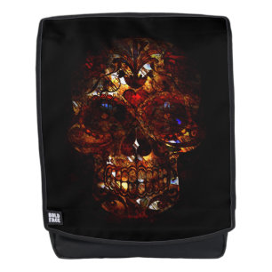 Mochila Diseño de máscara de muerte de cráneo del Día de M