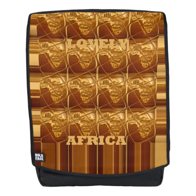 Mochila Diseño del mapa del continente africano Coffee Bro (Anverso)