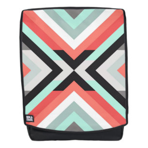 Mochila Diseño geométrico elegante de la pintura mural de