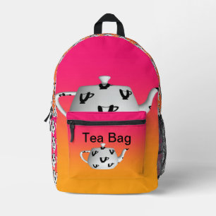 Mochila divertida amarilla rosa del bolso de té de