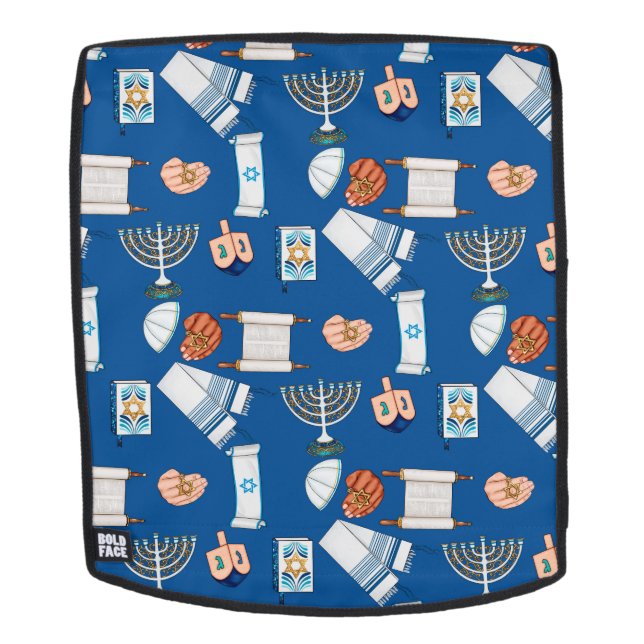 Mochila divertida de Hanukkah #3 Cara (Cara extraíble)