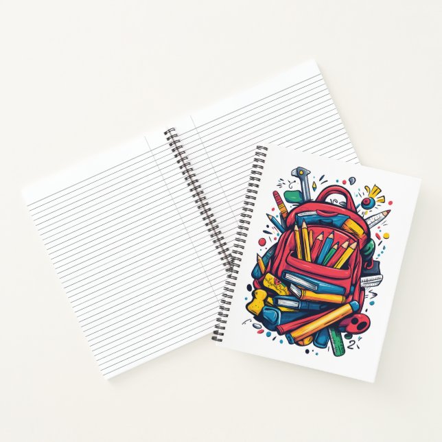 Mochila Divertida Útiles Escolares Cuaderno (Interior)
