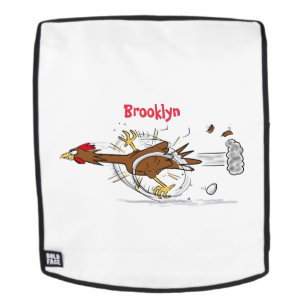 Mochila Divertido ilustracion de pollo fresco y personaliz