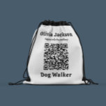 Mochila Dog Walker código QR marca comercial Drawstring Ba<br><div class="desc">Dog Walker de código QR extra grande marca comercial.</div>
