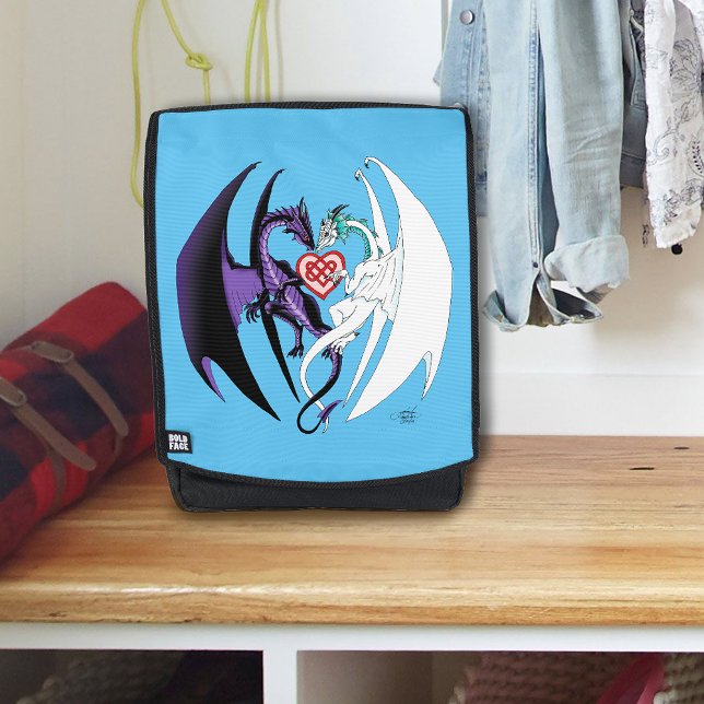 Mochila Dragones Amor Corazón Azul (Subido por el creador)
