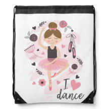 Mochila Drawstring de Ballerina Chica
