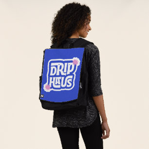 Mochila Drip Haus – Logotipo Retro Divertido