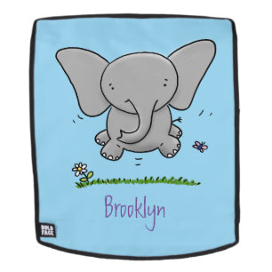 Mochila Dulce adorable ilustración de elefante bebé de dib