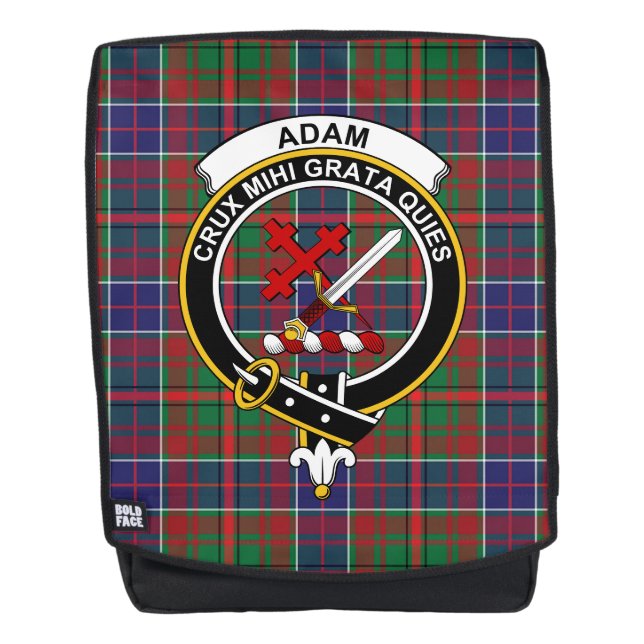 Mochila El antiguo clan de Adam Escudo Tartan Plai (Anverso)