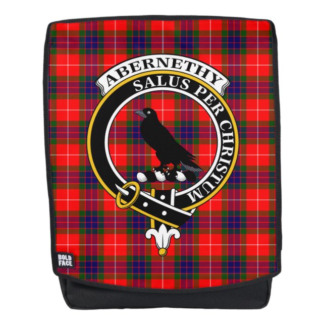 Mochila El Escudo del Clan Abernethy Tartan Plaid (Anverso)