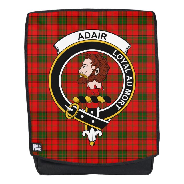 Mochila El Escudo del clan Adair Tartan Plaid (Anverso)