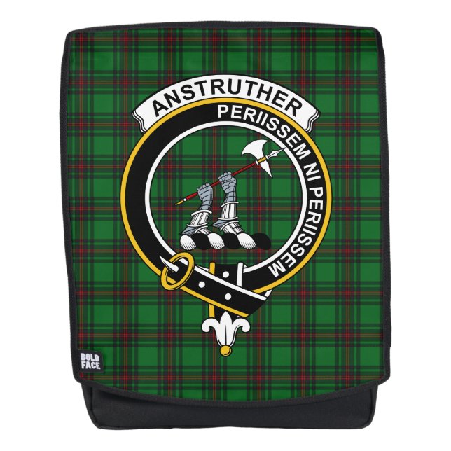 Mochila El Escudo del Clan de Caza Anstrutera, Tartan Plai (Anverso)