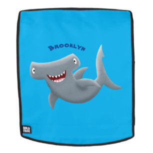 Mochila El gracioso tiburón martillo personalizado