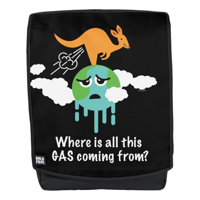 Mochila El metano del canguro Fart (Anverso)