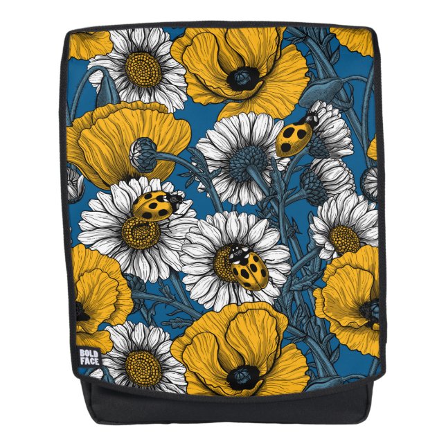 Mochila El prado en amarillo y azul (Anverso)