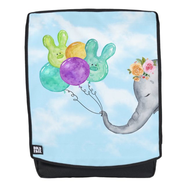 Mochila Elefantes bebés en el cielo (Anverso)