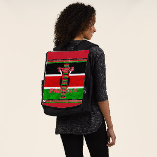 Mochila Elegante escudo verde rojo negro Hakuna Matata