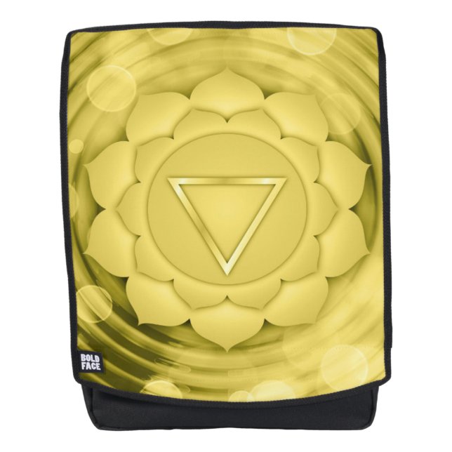 Mochila Elegante oro Chakra Zen Yoga Meditación Espiritual (Anverso)