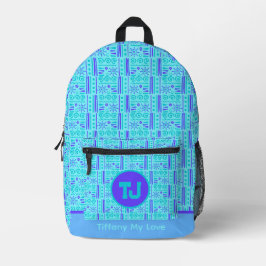 Mochila escolar audaz monogramada de verano