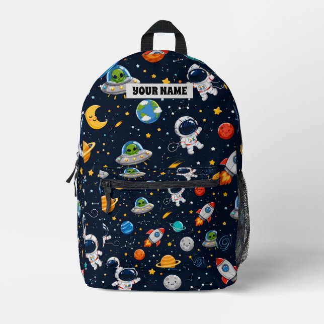 Mochila escolar impresa Space & Astronaut Boy (Anverso)