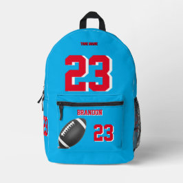 Mochila estadounidense de fútbol bolsas rojas azul