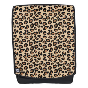 Mochila Estampado de leopardo, negro, marrón, óxido y beig