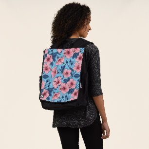 Mochila Estampado floral tropical de hibisco