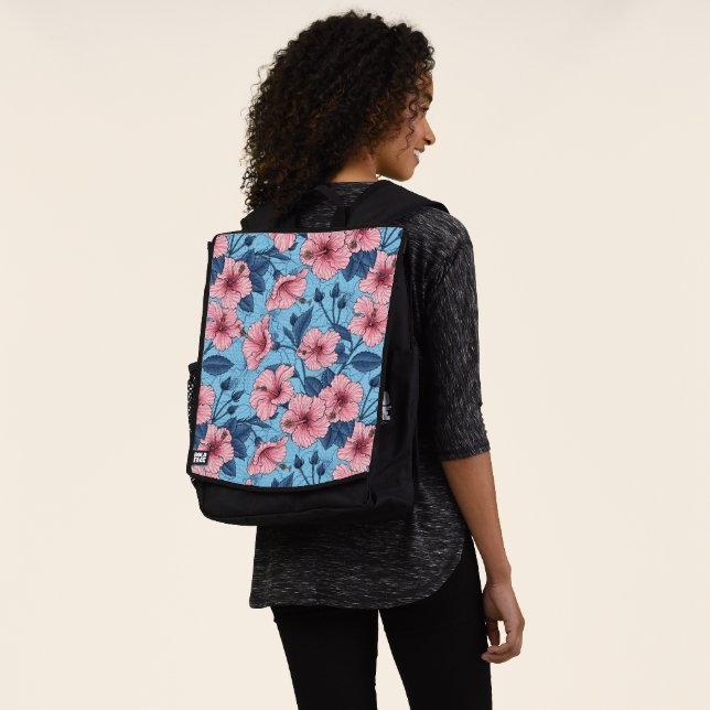 Mochila Estampado floral tropical de hibisco (Puesto)