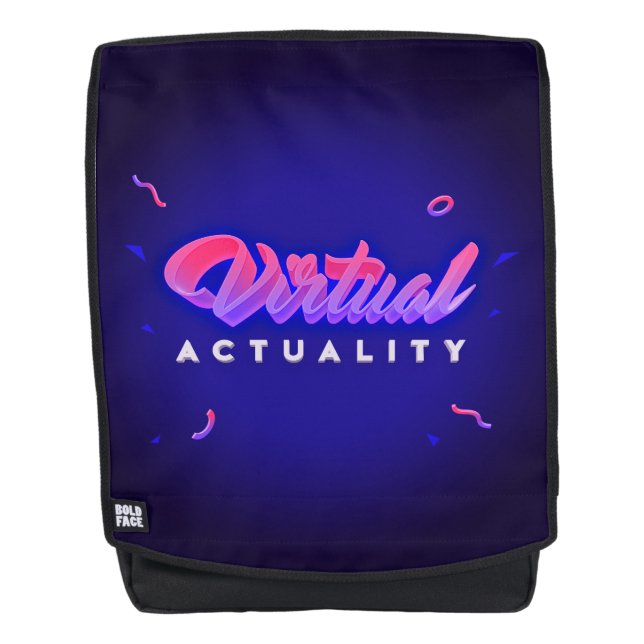 Mochila Estilo de Vaporwave Retro 80s de realidad virtual (Anverso)