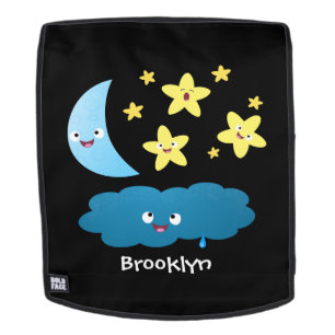 Mochila Estrellas de canto, personalizado de luna y nube
