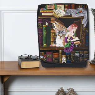 Mochila Fairy Cats Books Library Fantasy