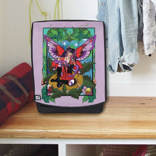 Mochila Fairy Purple red Mushroom Gothic