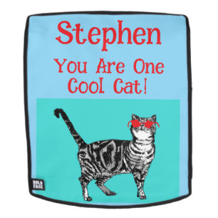 Mochila Feliz cumpleaños a tu esposo de gatos de Tabby en 