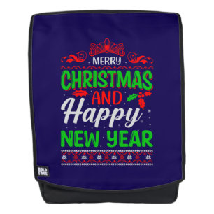 Mochila Feliz Navidad Y Feliz Año Nuevo-61064