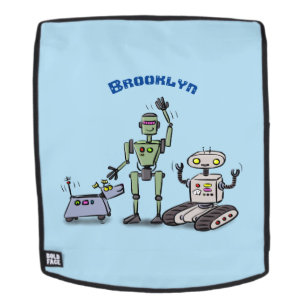 Mochila Feliz personalizado de trío de robots lindos