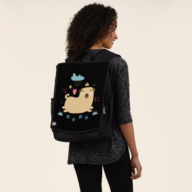 Mochila Feliz Pug #2 (Puesto)