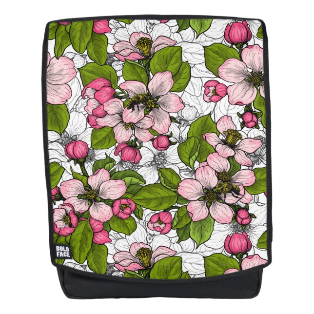 Mochila Flor de Apple en blanco (Anverso)