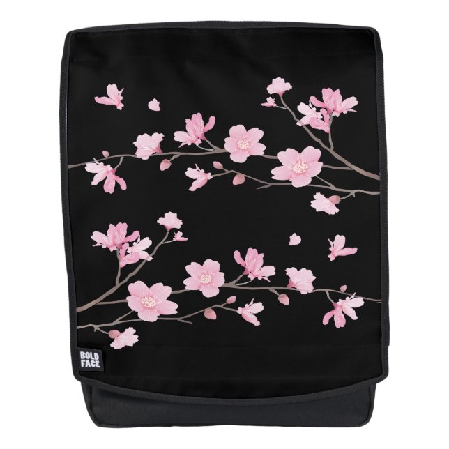 Mochila Flor de cerezo - Negro (Anverso)