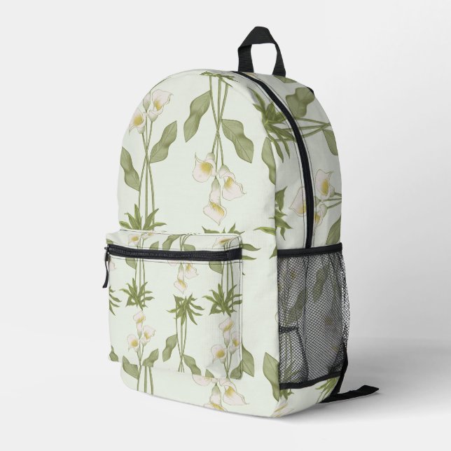 Mochila floral blanca (Esquina derecha trasera )