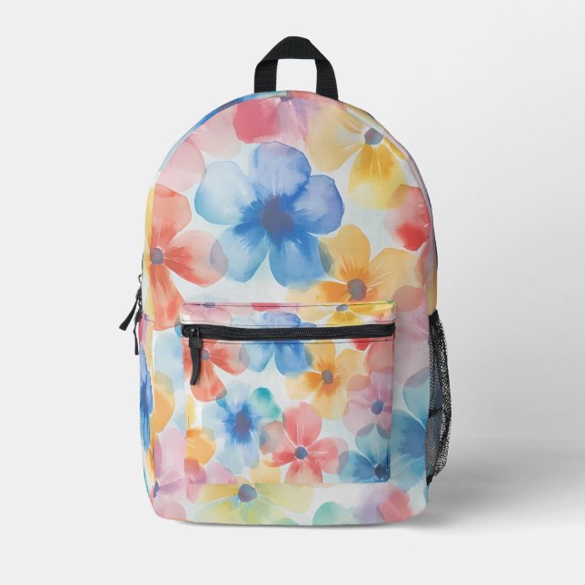 Mochila floral - Bolsa de pañales elegante para ma (Anverso)