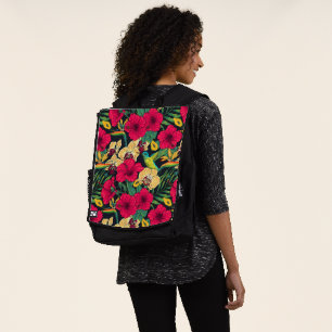 Mochila Florales Tropicales y Colibrí - Botanica de Verano