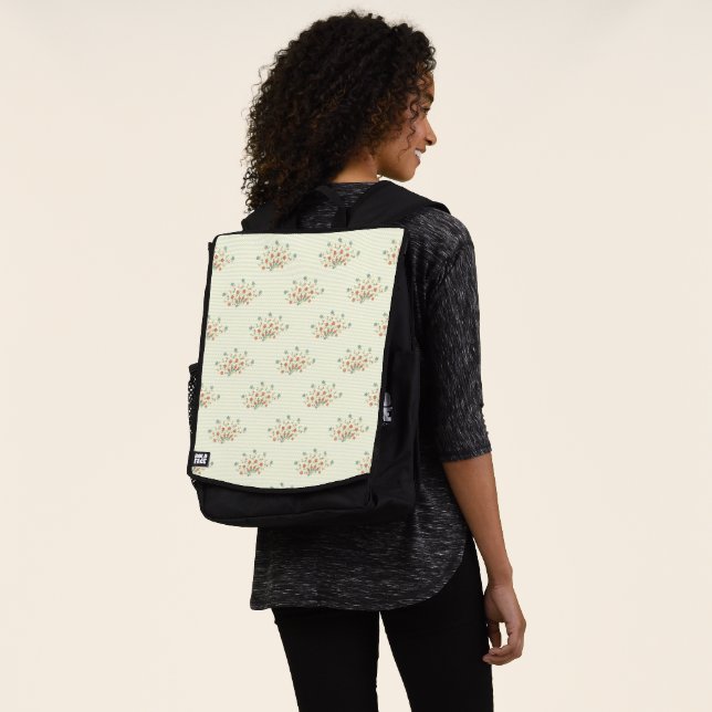 Mochila Flores Azules, Flores Rojas, Patrón De flores (Puesto)