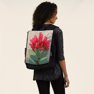 Mochila Flores de agave roja