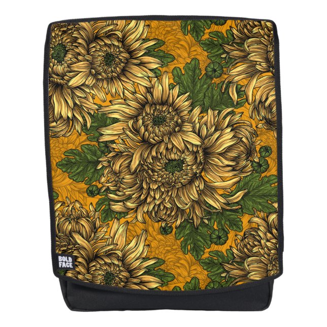 Mochila Flores de crisantemo amarillo (Anverso)