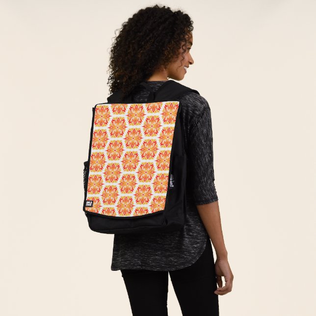 Mochila Flores Naranjas, Patrón De Flores, Patrón Floral (Puesto)