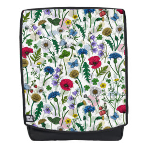 Mochila Flores silvestres en blanco roto