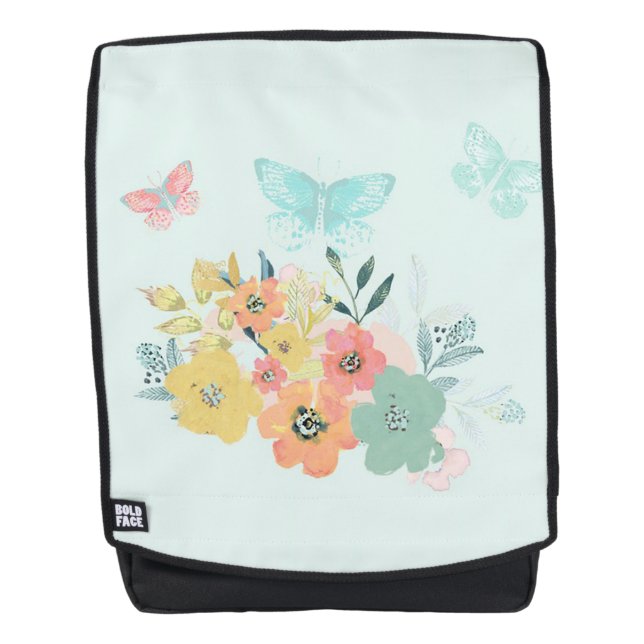 Mochila Flores y Mariposas (Anverso)