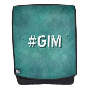 Mochila Fondo de la turquesa del Grunge. Texto divertido.