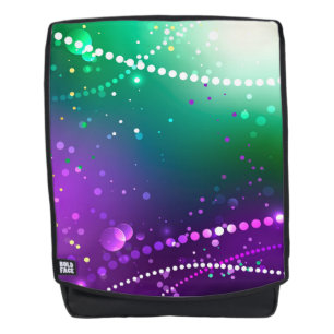 Mochila Fondo morado festivo Mardi Gras