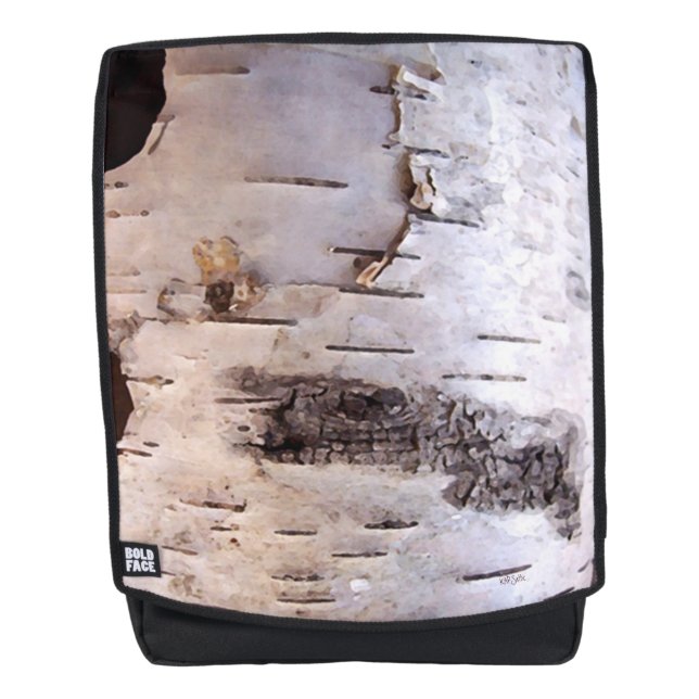 Mochila Fotografía de la corteza de Birch 3D (Anverso)